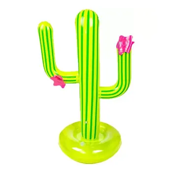 

Inflatable Cactus Ring Toss Game Set Floating Swim Ring Toss for Fiesta Swimming Pool Beach Party Outdoor Kids Playing
