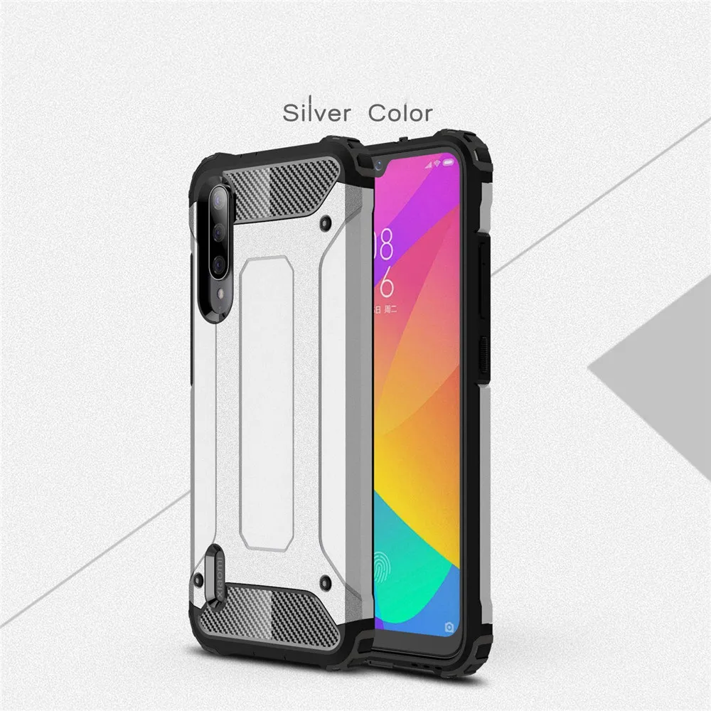 Silver Case Роскошный защитный чехол для Xiaomi mi A3 противоударный силиконовый чехол mi a3 Xaomi Xiomi A3 CC9E case бампер чехол mia3 чехлы для телефона mi a3 чехол сяоми ми а3 чехлы ксиоми а3 бампер ми а3 чехол на миа3 - Цвет: Silver Case
