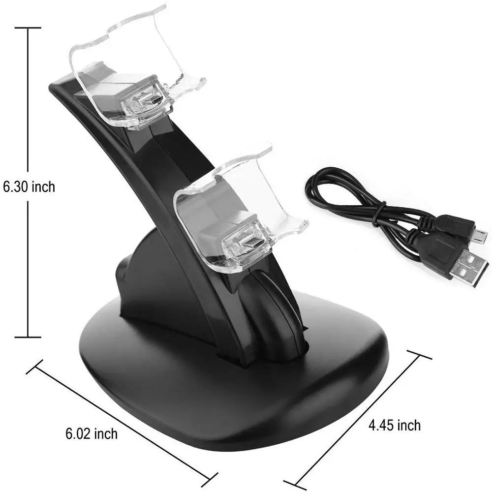 Controller Charger Dock LED Dual USB For PS4 Charging Stand Station Cradle For Sony Playstation 4 PS4 /Pro/Slim Controller