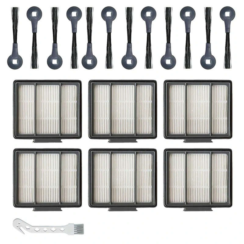 HEPA Filters and Brushes Replacement Set for Shark RV1001AE RV101 Robot