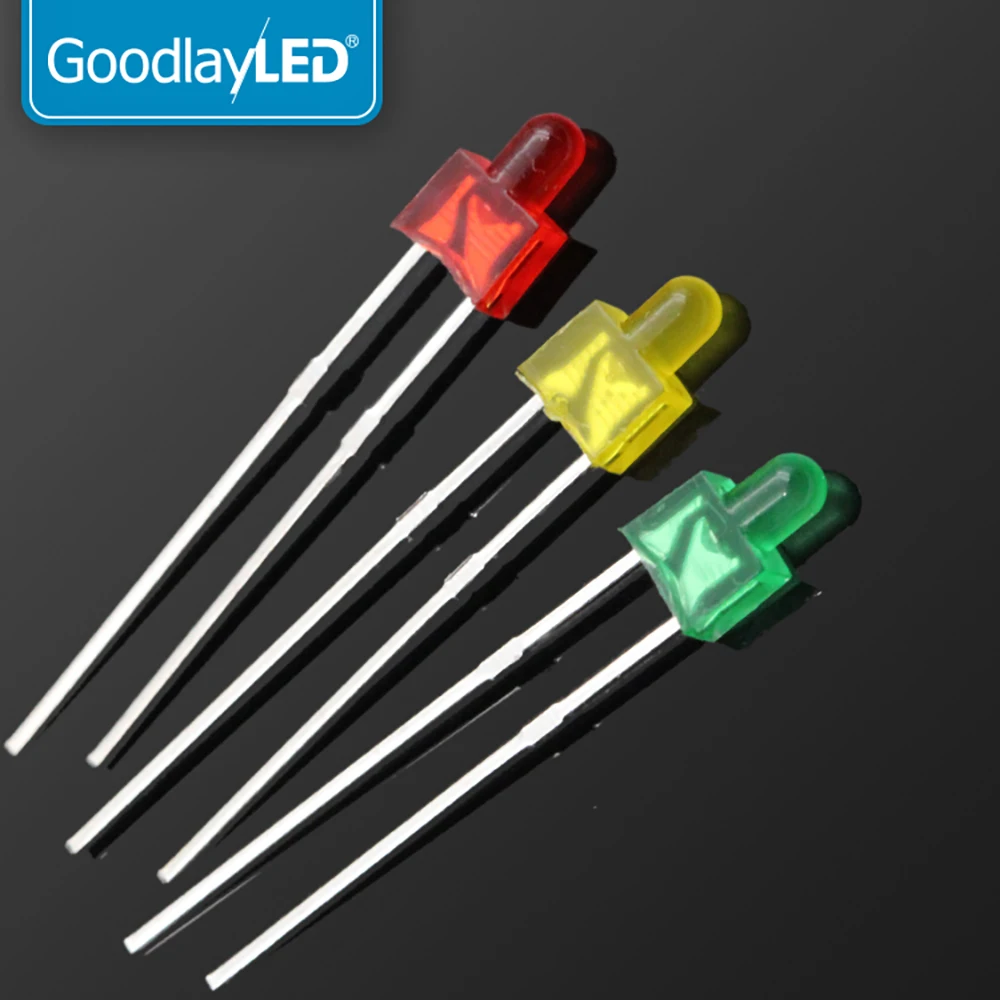 

2mm Short Feet Red Green Blue Dip Led