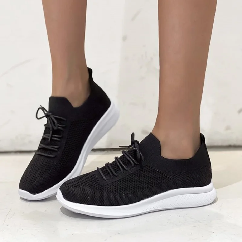 Women's Sports Shoes Spring Flat Shoes Casual Women Vulcanized Women's Fall 2021 Lightweight Mesh Breathable Running Shoes 