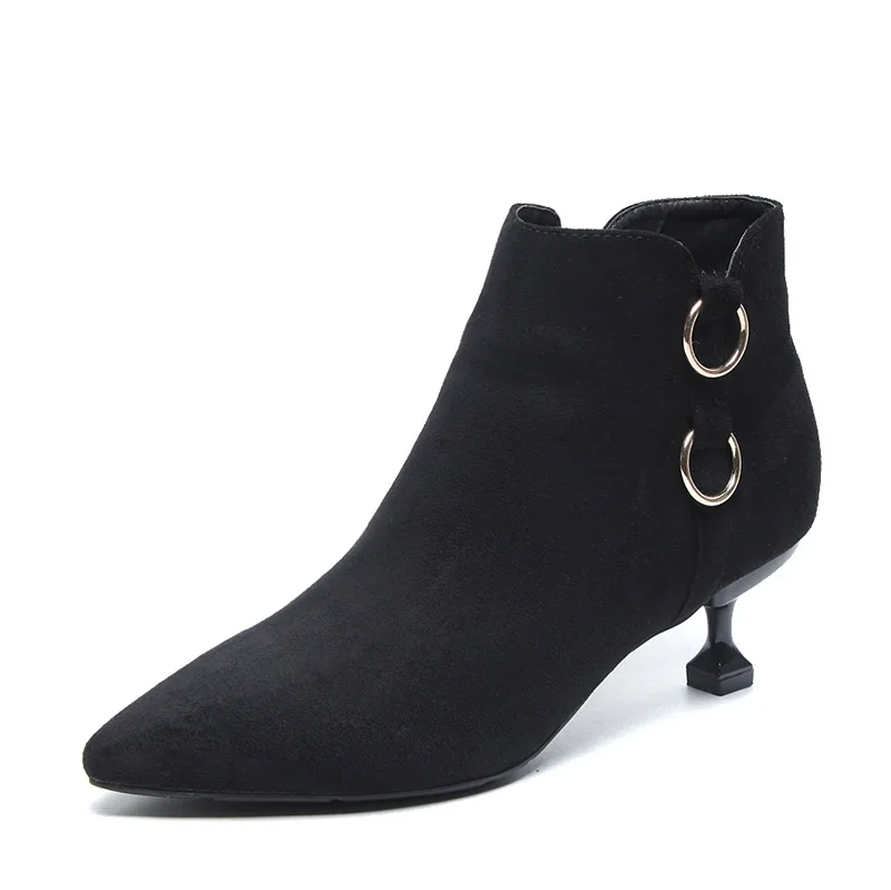

D5331-7, 5331-7 Kitten Heels Women's 2019 New Style Versatile Low Heel Martin Boots Women's Small Heel Short Boots Women's Winte