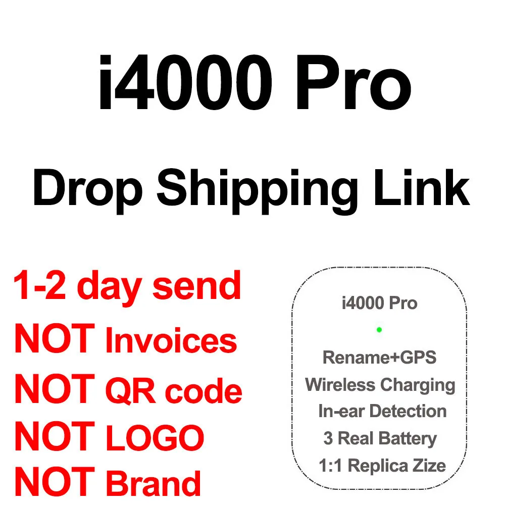 i4000 Pro TWS Bluetooth Earphone Wireless Earbuds 2020 dropshipping link