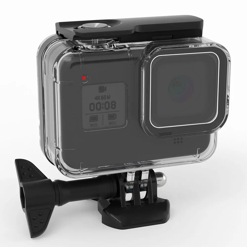 60 м подводный водонепроницаемый чехол для GoPro Hero 8 Защитная оболочка корпус черный объектив камеры Защитная крышка корпус крепление