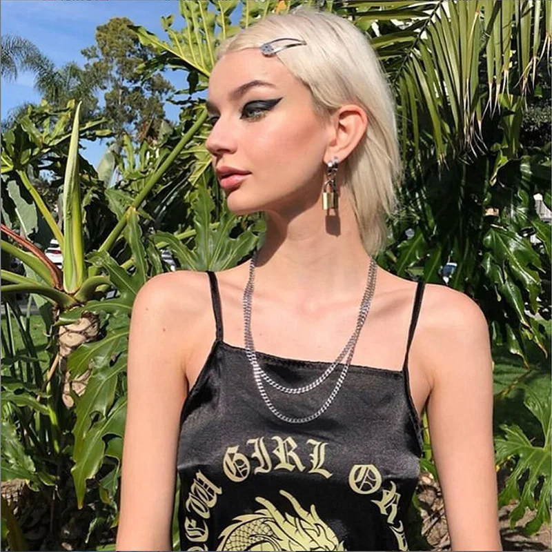 Панк готический винтажный perak Девушка клуб сексуальное платье Китайский Золотой Дракон печати спагетти ремень платье Черный Сплит Мини платье
