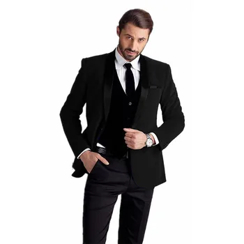

[XZ34] Formal Velvet 3 Pcs Tuxedo Suits For Men Wedding Groom Dress Suits Office Work Men Outfit Slim Fit Blazer Coat For Party