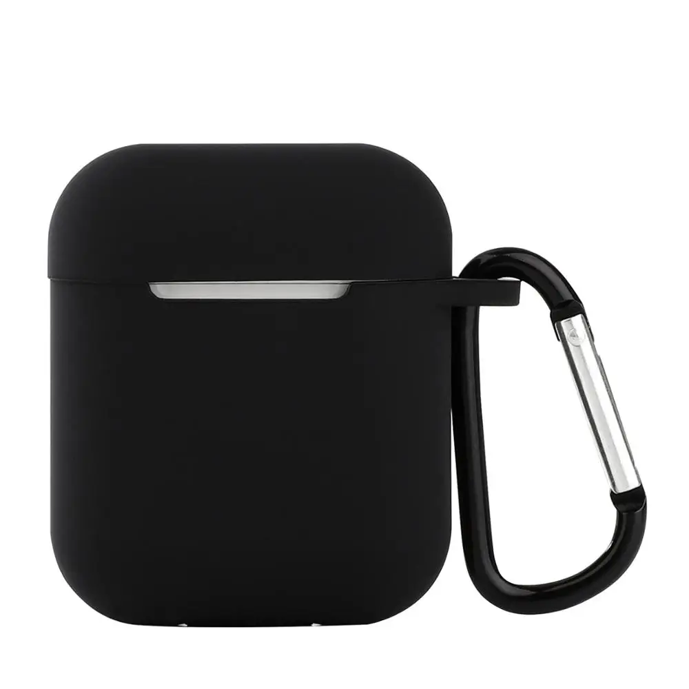 

Simple solid color Silicone Case For popular Case Bluetooth Earphone Protective Cover For APPLE Airpods 1 2 case for Air pods