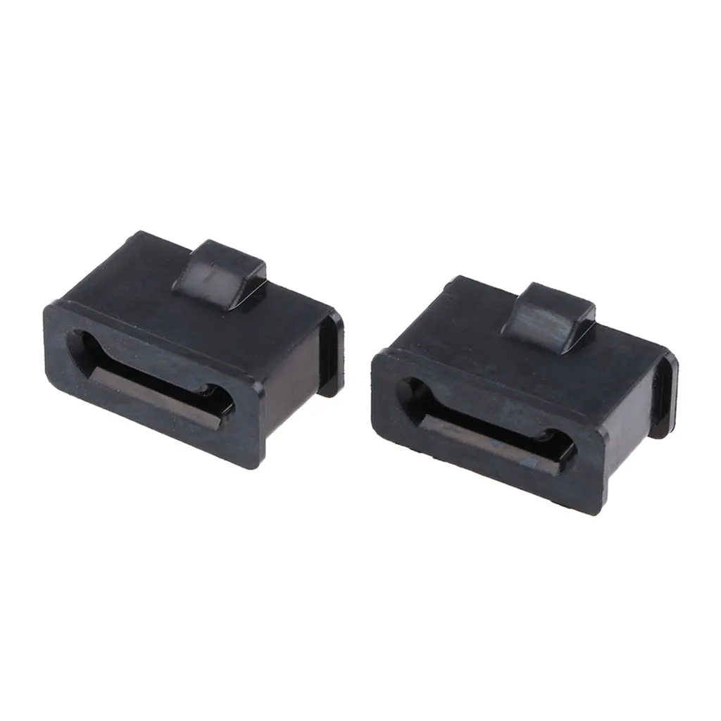 2 Pack Rubber Muffler Mounts Drag Specialties Replace for Harley (Black)