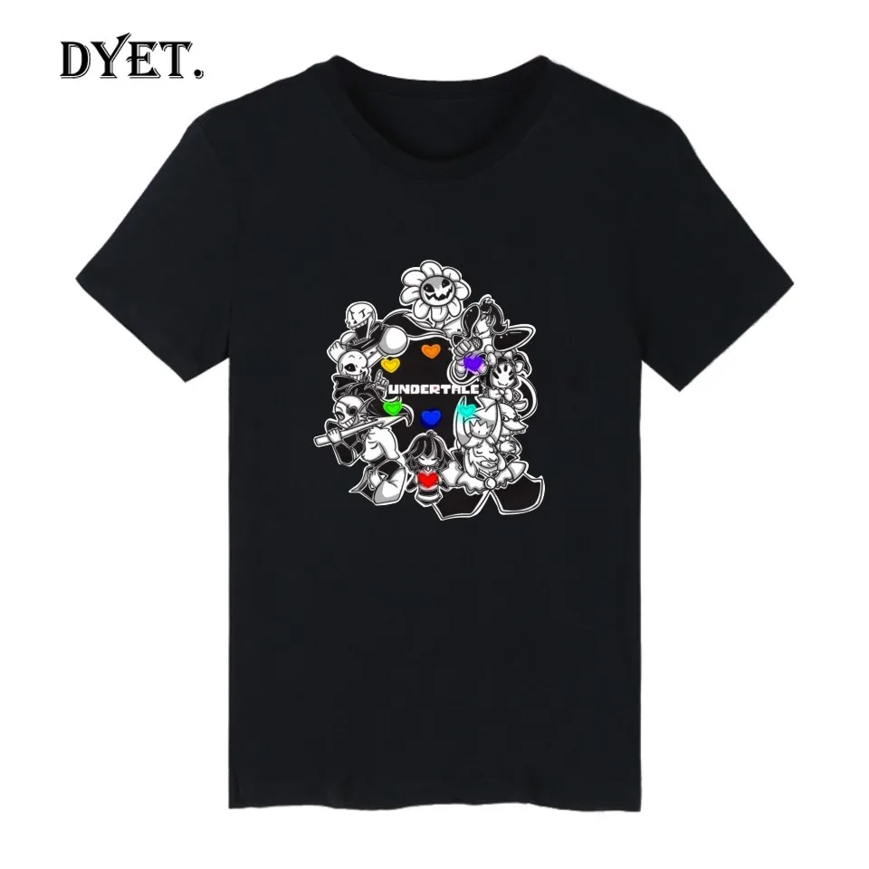 Принт Undertale короткий рукав футболки хлопок для мужчин летняя забавная игры в