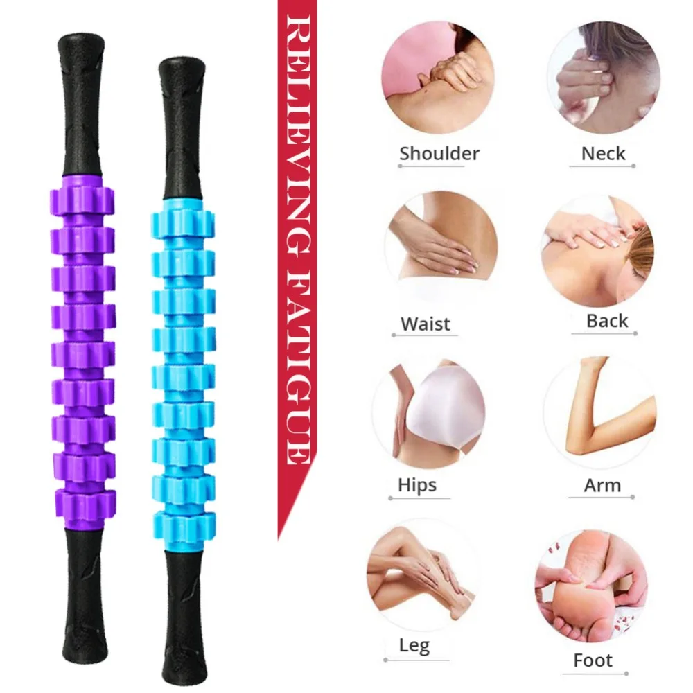 Hot Sale Muscle Massage Roller Yoga Stick Muscle Body Massage Relax Tool Muscle Roller Sticks with Round Ball