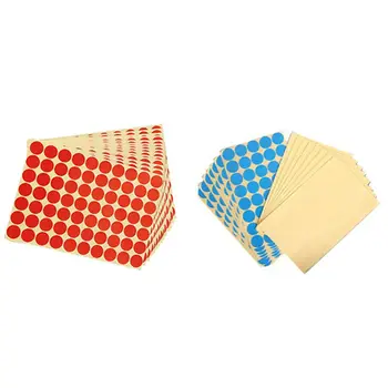 

25mm Coded Round Blank Dots Label Stickers with 19mm Circles Round Code Stickers Self Adhesive Sticky Labels Red