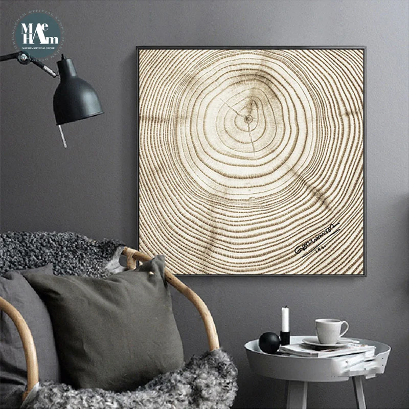 

Morden Decorative Painting Posters and Prints Wall Art Canvas Painting Abstract Tree rings Pictures for Living Room No Frame