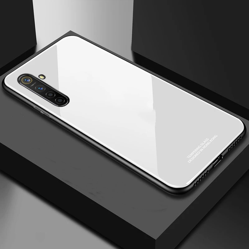 Роскошный чехол из закаленного стекла для OPPO Reno ACE чехол мягкий силиконовый Жесткий полное заднее покрытие чехол s для Realme X2 Pro противоударный чехол