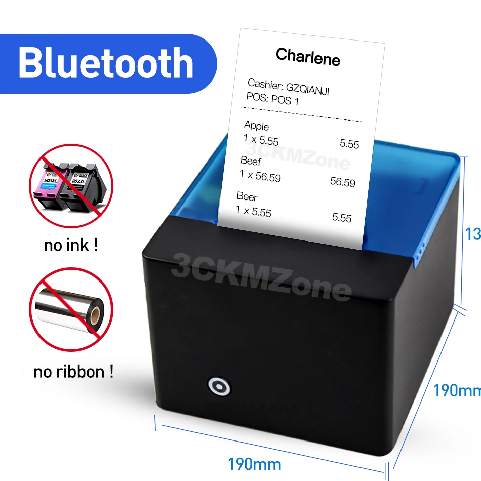 Портативный Pos термальный принтер 58 мм GZM5808 с поддержкой Bluetooth 4 0 мм|Принтеры| |