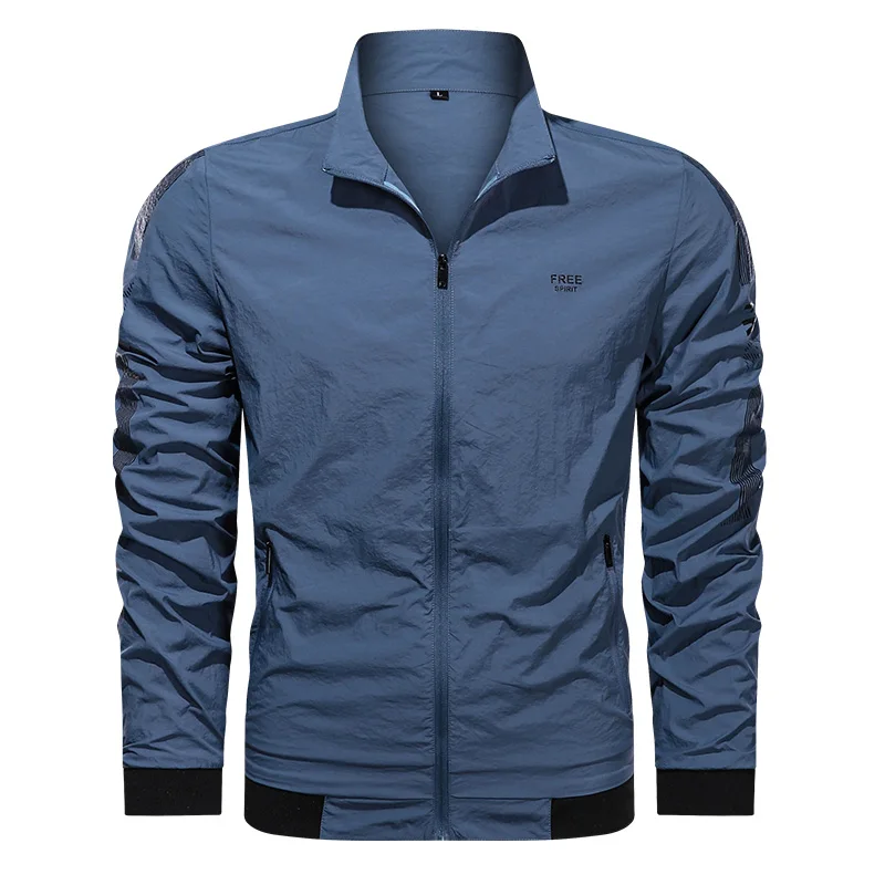 

New Mens Windbreaker Jackets Bomber Jacket men Casual Hooded Spring Patchwork Outdoor Sports Coats Fashion Outdoor Clothes Male