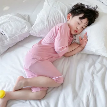 

Kids Pajamas 2020 Summer Girls Boys Sleepwear Nightwear Baby Infant Clothes Soft Modal Pajama Sets Cotton Children's Pyjamas