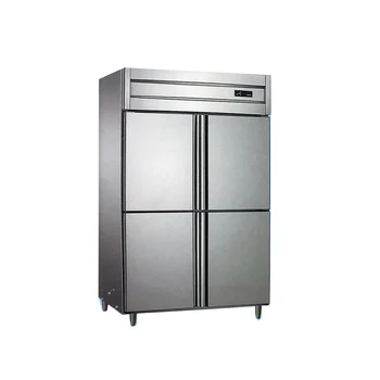 

4 Door 2 temperature 2~8 -12～-18 Vertical Cold Freezer Refrigerator Kitchen Cabinet Showcases Stainless Steel Freezer
