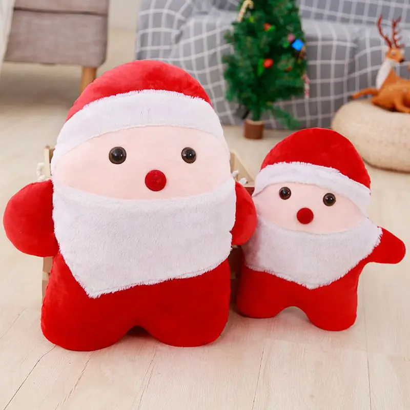 

Hot Selling Christmas Gift Santa Claus Hand Warmer Cushion Plush Toy Doll-Processing Customizable Logo