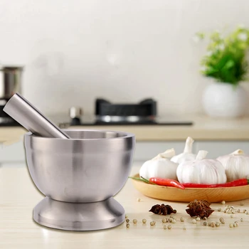 

Multi - Function 304 Stainless Steel Solid Garlic Rammer Household Manual Garlic Stone Mortar Grinding Machi