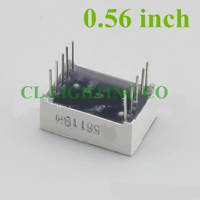 0.56" 0.56in Blue 7 Segment LED Display 0.56 inch 1 Bit Digital Tube Plastic Metal Common Cathode(Nixie tube)