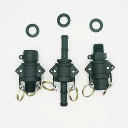 DN15 to DN100 PP  Camlock Coupling Plastic  Fitting Adapter MPT FPT Barb Quick Disconnect 1/2 Inch to 4Inch