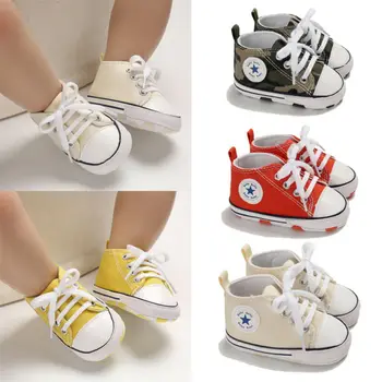 

Baby Boy Girl Anti-slip Soft Sole Crib Casual Canvas Shoes Sneakers Shoes 0-18M