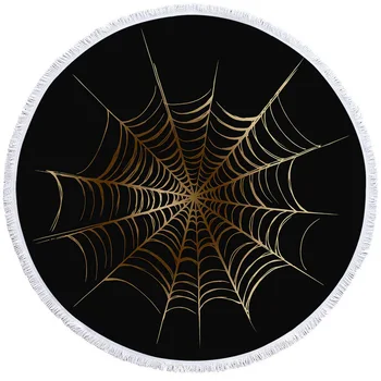 

Spider Web Beach Towel for Adults Quick-Dry Golden Black Bath Towel Nordic Wall Tapestry Yoga Carpet Towel Wrap Bathrobe Summer