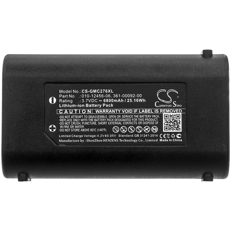 Cameron sino 6800 мА/ч, батарея для GARMIN GPS карта 276Cx 010-12456-06 361-00092-00