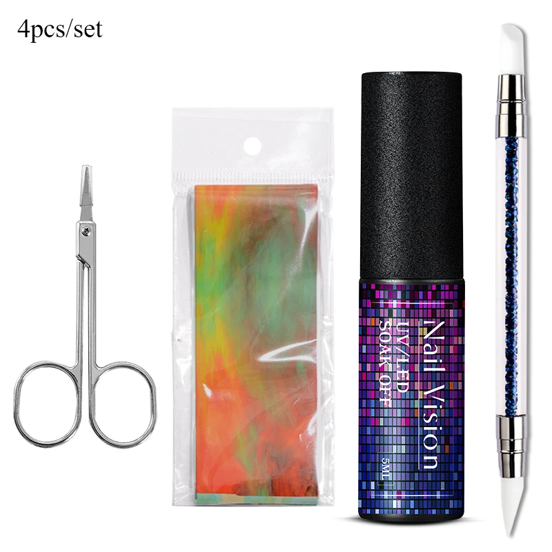 Nail Vision 5 мл клей из фольги для ногтей со звездным небом Набор наклеек переводной клей гель для ногтей УФ-Гель-лак для маникюра DIY - Цвет: ZH07006