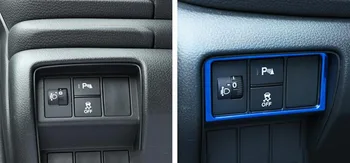 

Luxury Stainless Steel Car Interior Headlight Adjustment Button Frame Cover Trims For Honda CRV 2017 Car Styling Accessories