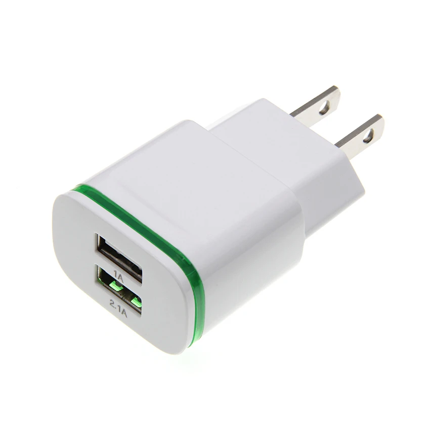 Высокое качество 2 порта USB зарядное устройство с кабелем 2A настенный адаптер для