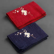 Bawełna w stylu chińskim czysty ręcznik kuchenny s pościel Zen ręcznik kuchenny chłonny zagęszczony szmata haftowany ręcznik kuchenny tanie tanio CN (pochodzenie)