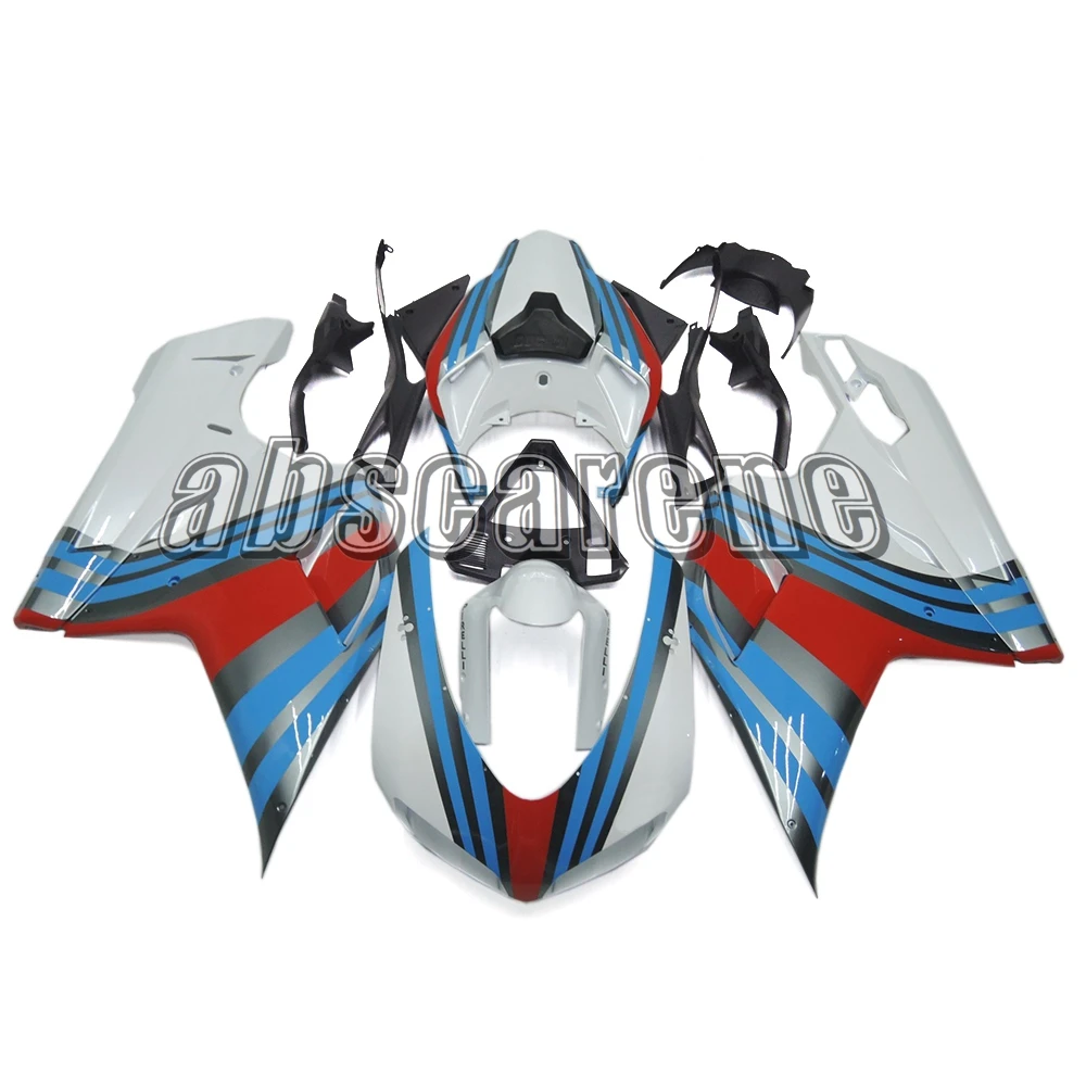 Выполните Обтекатели для поездок на мотоцикле Ducati 1098 848 1198 2007 2008 2009 2010 2011 2012 1098 848 1198 07-12 ABS Кузов белый красные, синие