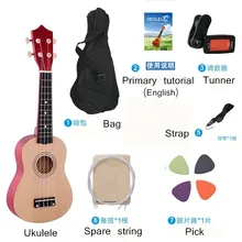 

Hot Music Beginner 4 Strings 21 Inch Soprano Ukulele Full Kits Acoustic Colorful Hawaii Guitar Guitarra Instrument for Kids