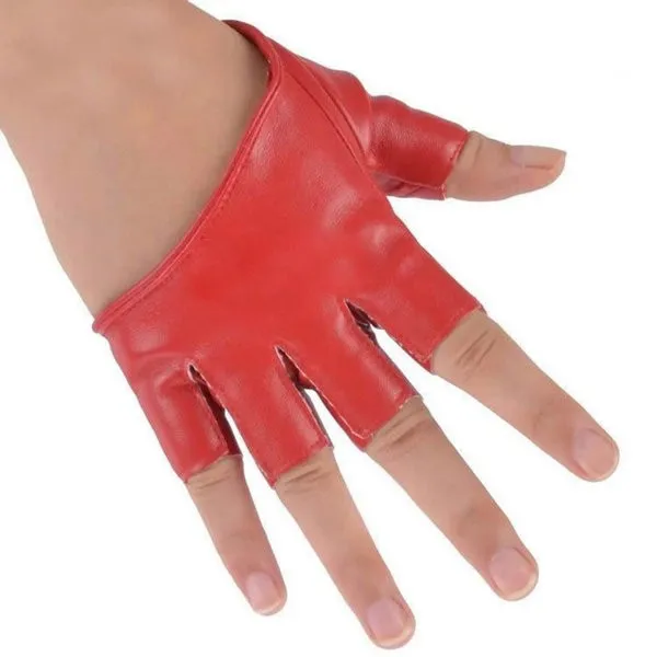 Модные перчатки без пальцев из искусственной кожи перчатки женские перчатки без пальцев вождения Показать перчатки