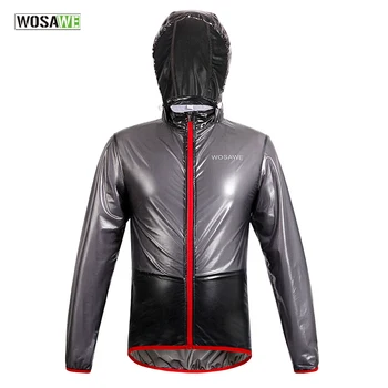 

WOSAWE Waterproof Cycling Rain Jacket Multi Function Windproof Mtb Bike Bicycle Jersey Ciclismo Rain Coat With Hood Cycle Jacket