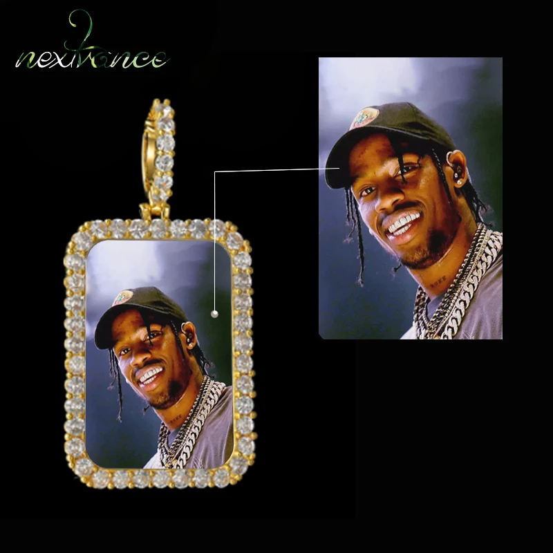 

Мужское ожерелье с кулоном Nextvance, кубинская и веревочная цепочка золотого цвета с кубическим цирконием, Ювелирное Украшение в стиле хип-хоп