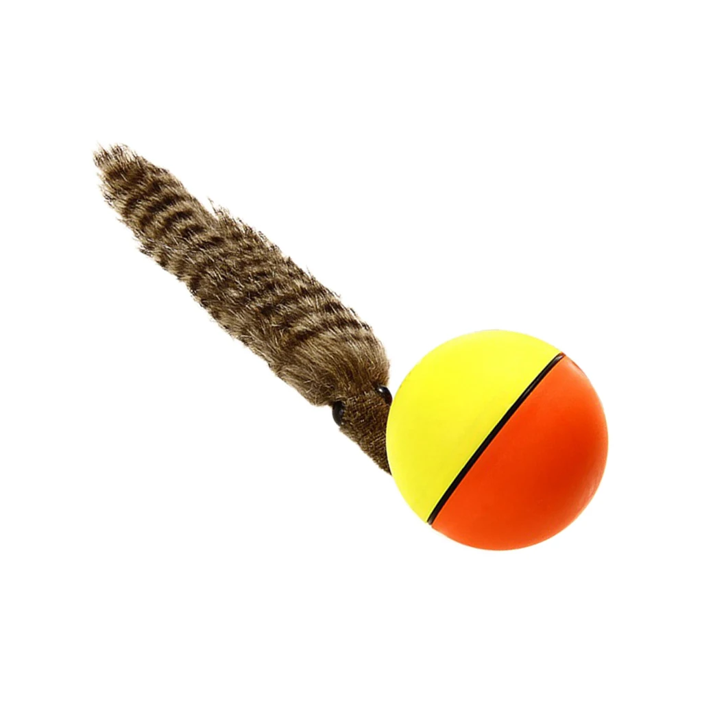 Lovely Pet Dog Cat Weasel Motorized Rolling Ball Appears Jump Moving Toy