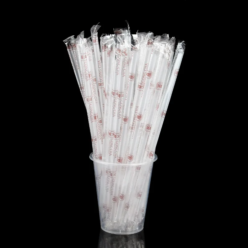 

Tribute Tea through Version Separate-Straight Fine Straw Disposable Transparent Plastic Straw Beverage Fruit Juice Pointed-Toe S