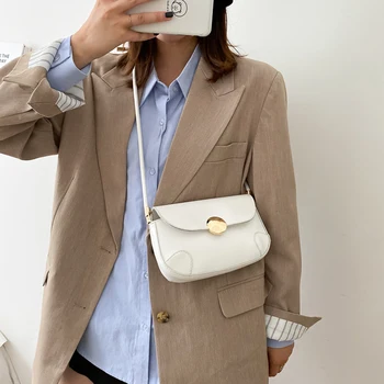 

Fashion Solid Color Crossbody Bag Women Tie Knot PU Leather Shoulder Handbags Youth Ladies Simple Versatile Bag