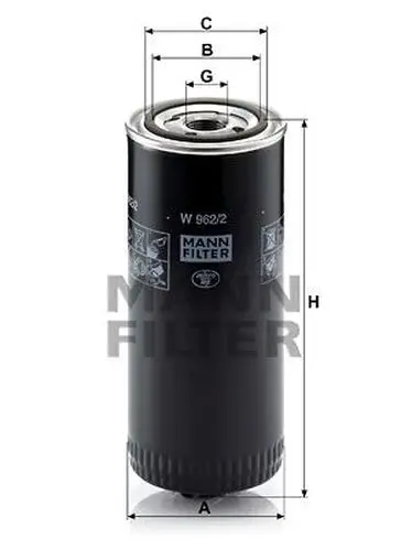 Фильтр масляный гидравл. H210 D93 1-12UNF 2.5BAR \ VOLVO, RVI M