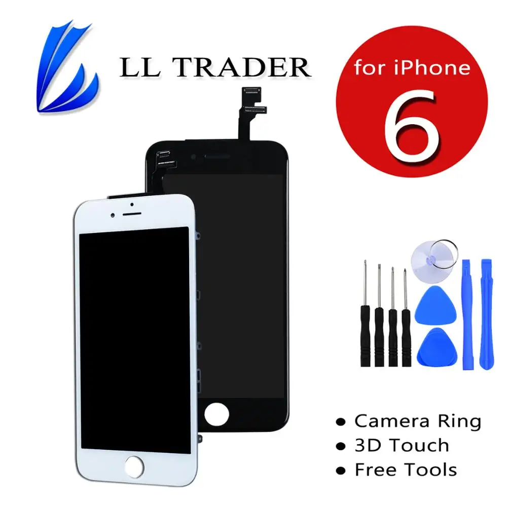 

for iPhone 6 LCD Display Screen Replacement Touch Digitizer Assembly 3D Touch Free Shipping+ Free Tools Black White