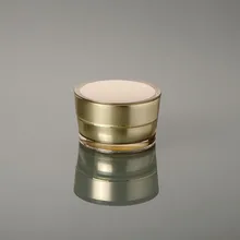 15 г золотая акриловая пластиковая банка для крема в форме конуса, жестяная банка для геля/крема для глаз/ночного крема/увлажняющего крема/эссенции, косметическая упаковка