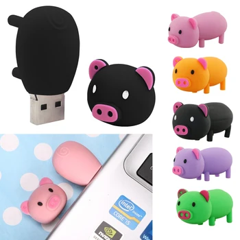 

High Speed PenDrive Cartoon Cute Pig Usb Flash Drive Pen Drive 4G/8G/16G/32G/64GB U Disk Animal Memory Stick Real Capacity Gift