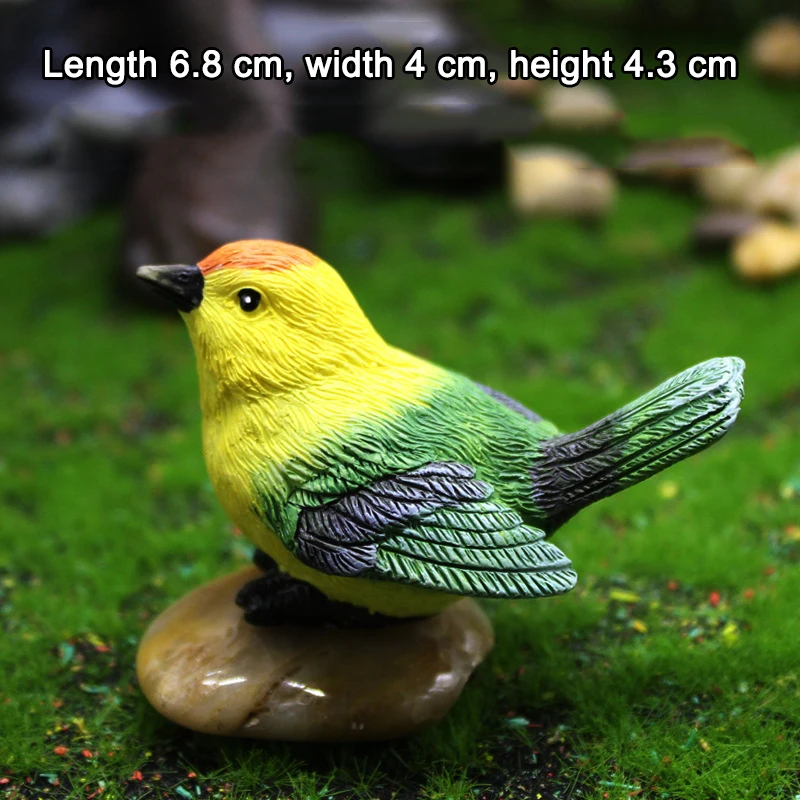 Resin Ornaments Creative Simulation Birds And Birds' Nests Ornament Resin Gardening Bonsai Accessories Home Decorations Christmas Decoration