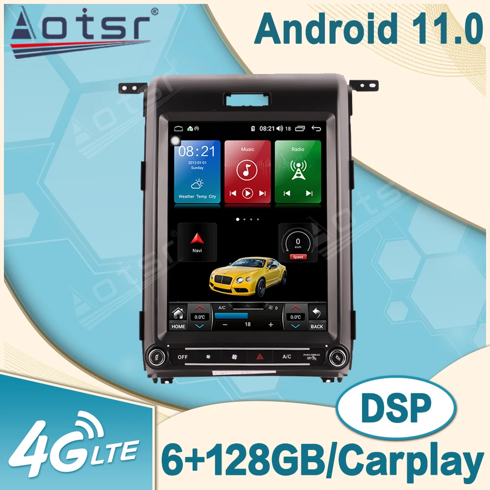

6+128G Android 11 Multimedia Video Player GPS Navigation For Ford Raptor F150 2012 - 2020 Car Radio Auto Vertical Stereo Unit