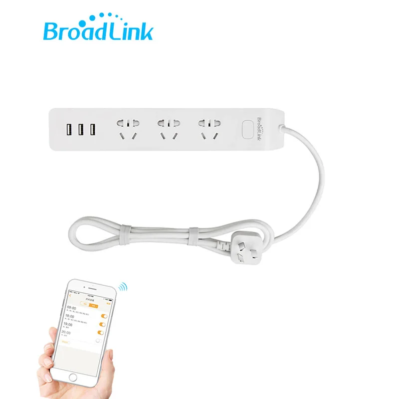 Оригинальная розетка Broadlink MP2 с дистанционным управлением через App Switch удлинитель