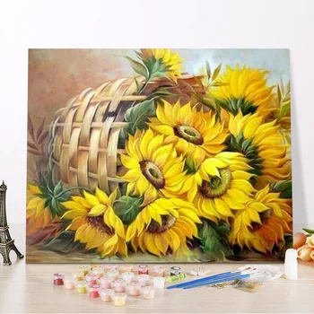 

Fashion Frameless Chrysanthemum DIY Painting By Numbers Modern Wall Art Canvas Hand Painted Oil Painting For Home Decor 40x50