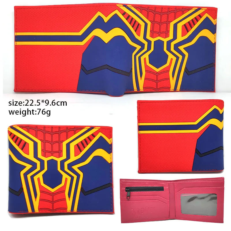 Бумажник с рисунком Человека-паука для взрослых, двойной складной кошелек с держателем для кредитных карт - Цвет: 08